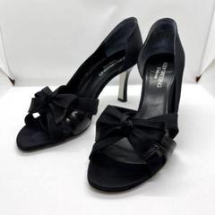✨2WAY✨ ボディドレッシングデラックス 24.5 オープントゥ サンダル 黒のサムネイル