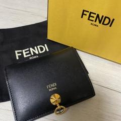 美品】FENDI バイザウェイ 折り財布 ブラック ゴールド - メルカリ