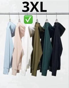 UNIQLOエアリズムUVカットメッシュパーカー　ホワイト　3XLのサムネイル