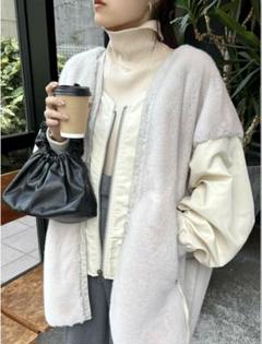 チャオパニックティピー【エシンタ】のファー切替ジャケット etsinta エシンタチャオパニックciaopanic ファー切替ジャケット