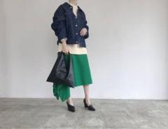 HYKE ハイク ベルトデザイン アシンメトリー レイヤード シースルー 