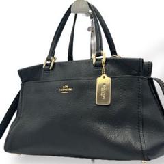 美品 COACH コーチ 2way ショルダーバッグ ブラック レザー 148
