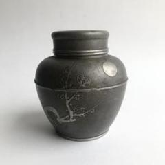煎茶道 上錫大阪錫半 茶壷茶筒01 煎茶道 上錫大阪錫半 茶壷茶筒01