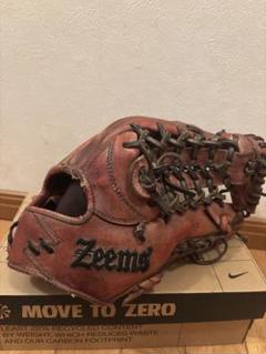 Zeems 赤 レザー 野球グローブ