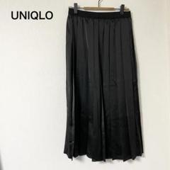 UNIQLO ユニクロ　アシンメトリープリーツスカート　ブラック　Mサイズのサムネイル