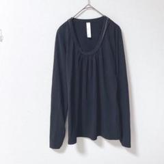 カリテ/quailte カットソー　Tシャツ　袖ドレープ　ブラック　黒