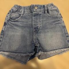 デニム ハーフパンツ ゴムウエスト