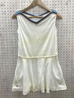 USA製 テニスコア 古着 Tail ラインリブ切替 Vネック ノースリワンピ