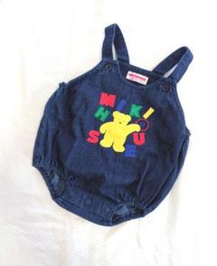 ぱき✩.*˚MIKIHOUSE ダルマオール 立体クマ 美品 新品・未使用】MIKI HOUSE ミキハウス ロンパース ダルマオール