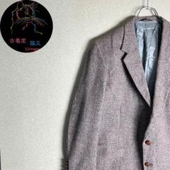 ✮テーラードジャケット　HARRIS TWEED　USA製　メランジ　XL✮