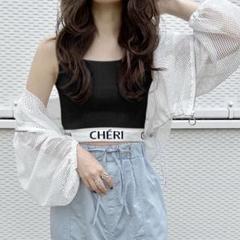 GRL ロゴクロップド丈ニットタンクトップ[an1377]のサムネイル
