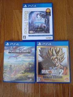 PS4 ゲームセット モンハン・二ノ国・DBゼノバース 4本セット