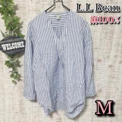 【L.L.Bean】エルエルビーン トップス M シャツ スキッパー 麻100%