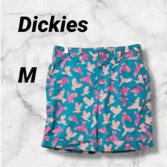 1010　ディッキーズ　ショートパンツ　グリーン　ピンクバード柄　ストリート　Ｍ