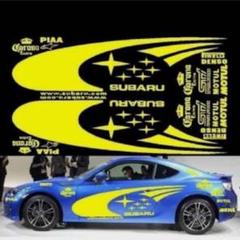 【美品】STi SUBARU WRC スポンサーステッカー 左右 美品】STi SUBARU WRC スポンサーステッカー 左右