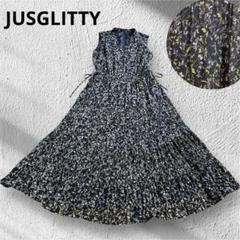美品✨ JUSGLITTY ジャスグリッティー 花柄 ワンピース リボン S