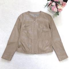 極美品 JHAJHA レザージャケット 花柄 ノーカラー 本革 衣装の