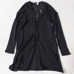 DIVIDED ディバイデッド H&M カーディガン ブラック レース M相当
