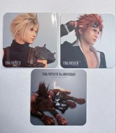 スクエニカフェ　FF7リバース　コースター　クラウド　レノ　レッド&ケットシー スクエニカフェ FF7リバース コースター クラウド レノ レッド