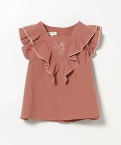 ★新品美品★BEAMS mini 半袖ブラウス 110 テラコッタ