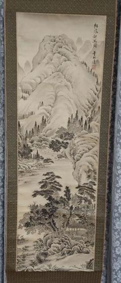 掛け軸　董邦達　松風斜照　中国画廊 掛け軸董邦達松風斜照中国画廊