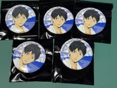 ハイキュー　影山飛雄　極楽湯　お風呂　缶バッジ　ステッカー ハイキュー 極楽湯 缶バッジ 影山飛雄 5点 - メルカリ