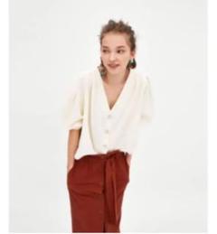 ZARA シェルボタン ブラウス M