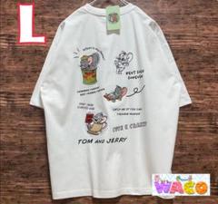 トムとジェリー　レディース　半袖　Tシャツ　缶詰　本　タフィー　洋服　アニメ