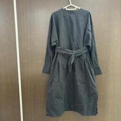 ★THE OPEN　長袖ワンピース　ミモレ丈～ロング丈　無地　シンプル　上品　黒のサムネイル