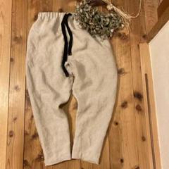 定番 ❇︎ハンドメイド❇︎もんぺパンツ サルエルタイプ 亜麻色リネン パンツ