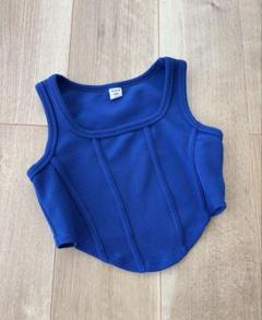 青 ノースリーブ タンクトップ 8Y
