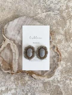 c672 sale！antique ビーズ刺繍　ピアス
