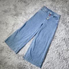BEARDSLEYビアズリー　ワイドデニムパンツ　ジーンズ　アソートボタン　0