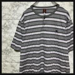 ✨新品未使用✨TAKEO KIKUCHI ボーダーTシャツ　ハーフボタン　綿　L