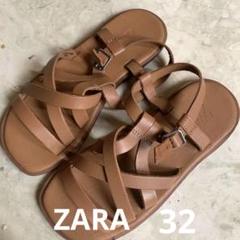ZARA ザラ　ブラウンストラップサンダル サイズ32