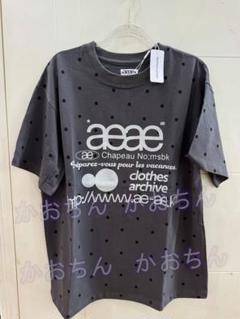 aeae ドット柄 グレー Tシャツ