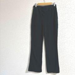 【niko and...】ワッフルステッチフレアパンツ　L 黒　ブラック 新品