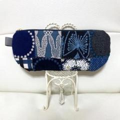 ネイビー ペンケースミナペルホネン ハンドメイドポーチメガネケース