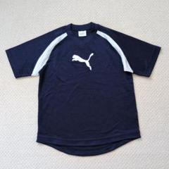 PUMA ネイビー Vネック シャツ サッカー ウェア 140 半袖