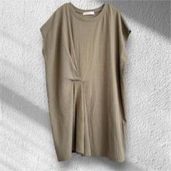 レディース ノースリーブトップス グリーン 長め マタニティ 産前産後服