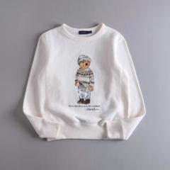 ラルフローレン　正規品　スウェット　トレーナー　ポロベア　ホワイト　美品