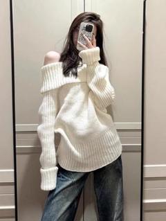 春にぴったり♪ゆったり可愛いオーバーサイズシンプルニット