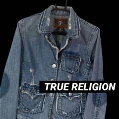 TRUE RELIGION denim jacket ダメージ カットオフ S
