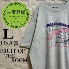 【90s】USA製 フルーツオブザルーム Tシャツ シングルステッチ グレー L