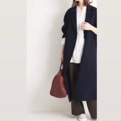 ▼極美品✨24SS スピックアンドスパン【38】ノーカラーロングスプリングコート Spick & Span - 【極美品】Spick&Span ノーカラーコート