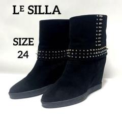 LE SILLA】レシーラショートブーツラインストーン