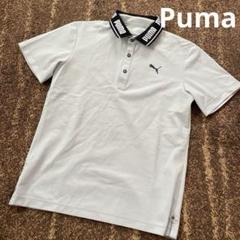 極美品 Pumaプーマ メンズ ポロシャツ ライトグレー S