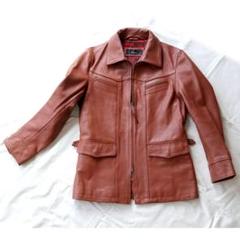 《美品》Haruf レザージャケット Lサイズ 革ジャン メンズ 本革 ブラウン