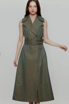 【日本製】Dessin de  mode　シャロンコート　ベルト付　綿　ベージュ 日本製】Dessin de mode シャロンコート ベルト付 綿 ベージュ