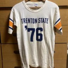 1970'sチャンピオン染み込みプリントフットボールTシャツ